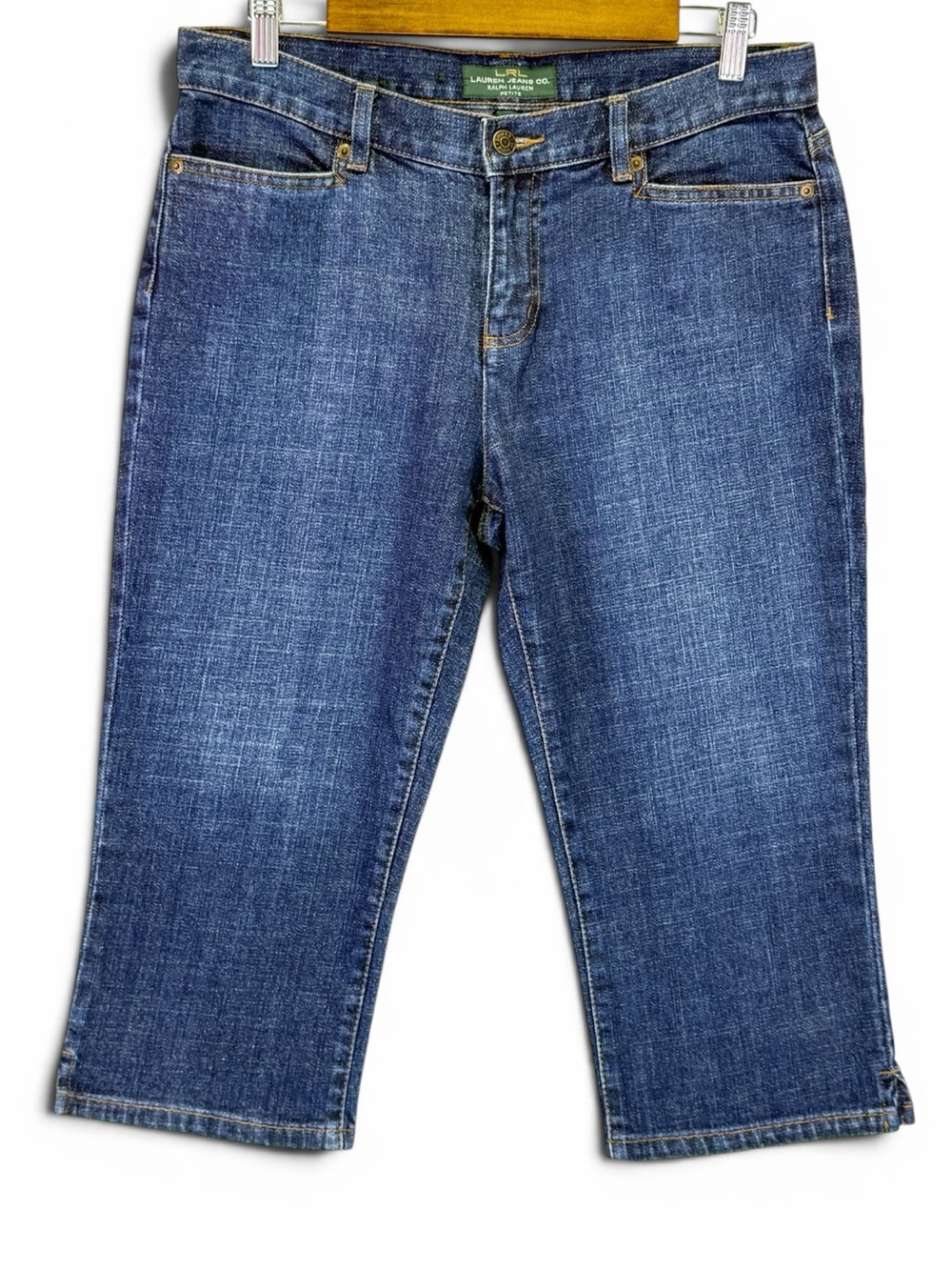 Lauren Jeans Co. Ralph Lauren Women's Petite Cropped Capri Blue Jeans Size 10P